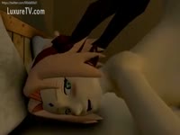 Beastiality hentai movie of big eyed teen being nailed by k9